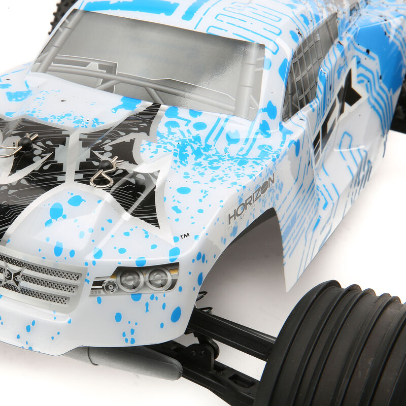 1/10 Circuit 2WD Stadium Truck Brushed with LiPo RTR, White/Blue, INT