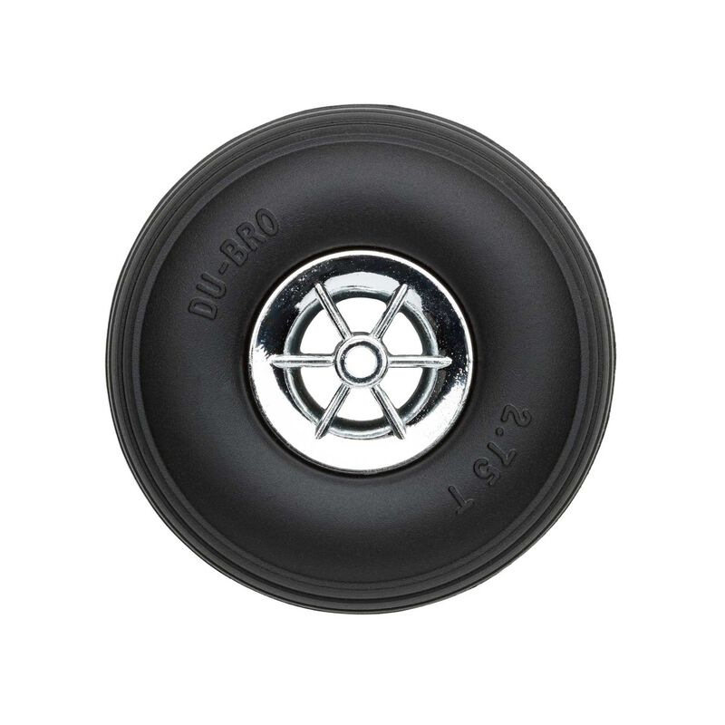 Treaded Chrome Wheels, 2-3/4" Diameter (2)