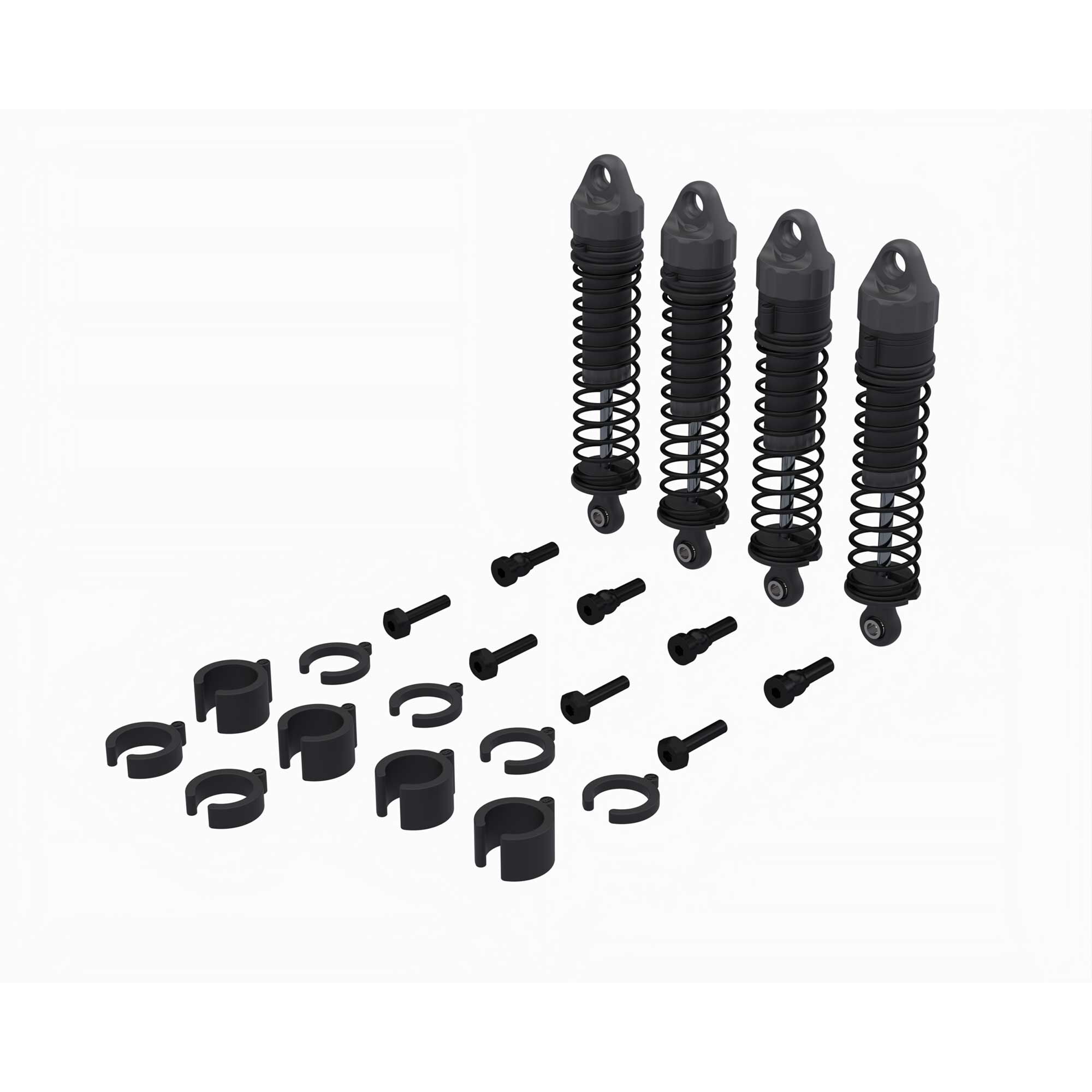 ARRMA Shock Set, 71mm Length, 500cSt Oil (4): GROM | Horizon Hobby