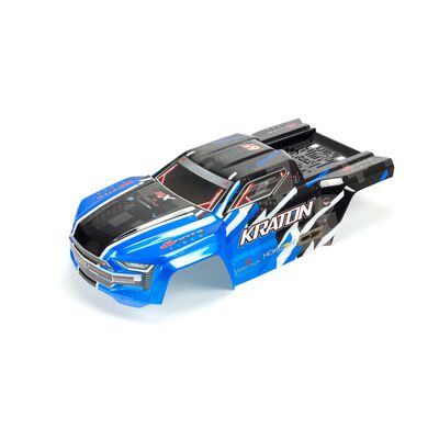 1/8 Trimmed and Painted Body with Decals, Blue: KRATON 6S BLX 1/8 Trimmed and Painted Body with Decals, Blue: KRATON 6S BLX