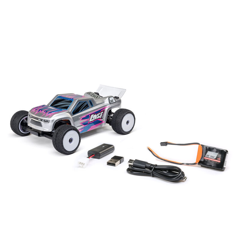 1/28 Micro-T 2S 2WD RTR Stadium Truck (Battery & Charger Included), Silver 1/28 Micro-T 2S 2WD RTR Stadium Truck (Battery & Charger Included), Silver