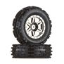 1/8 dBoots Sand Scorpion XL Front 2.8 Pre-Mounted Tires, 17mm Hex, Black/Chrome (2)