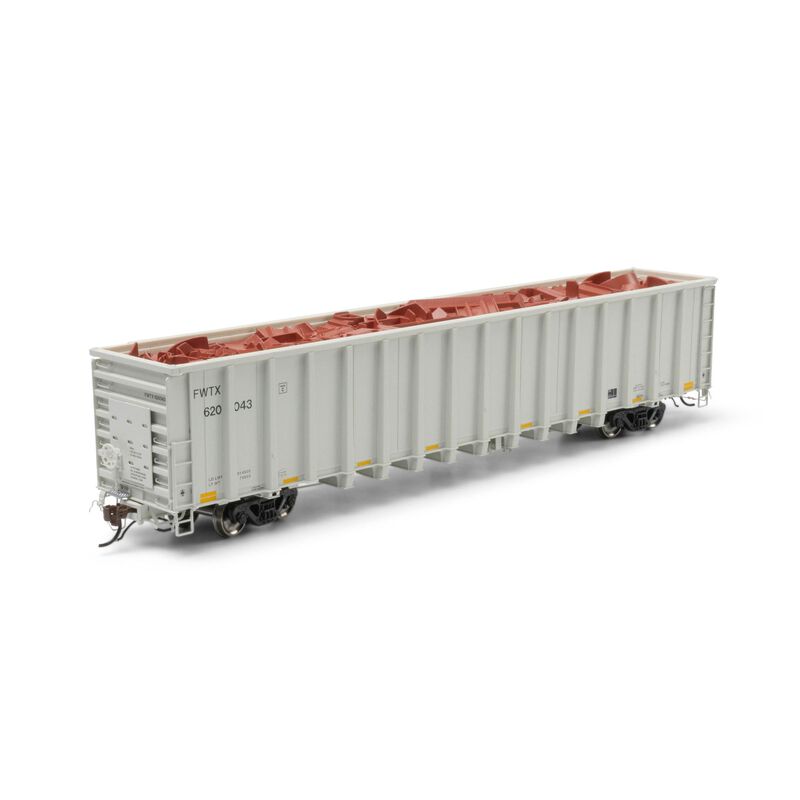 Athearn HO NSC 6400 Gondola with Scrap Load, FWTX #620043