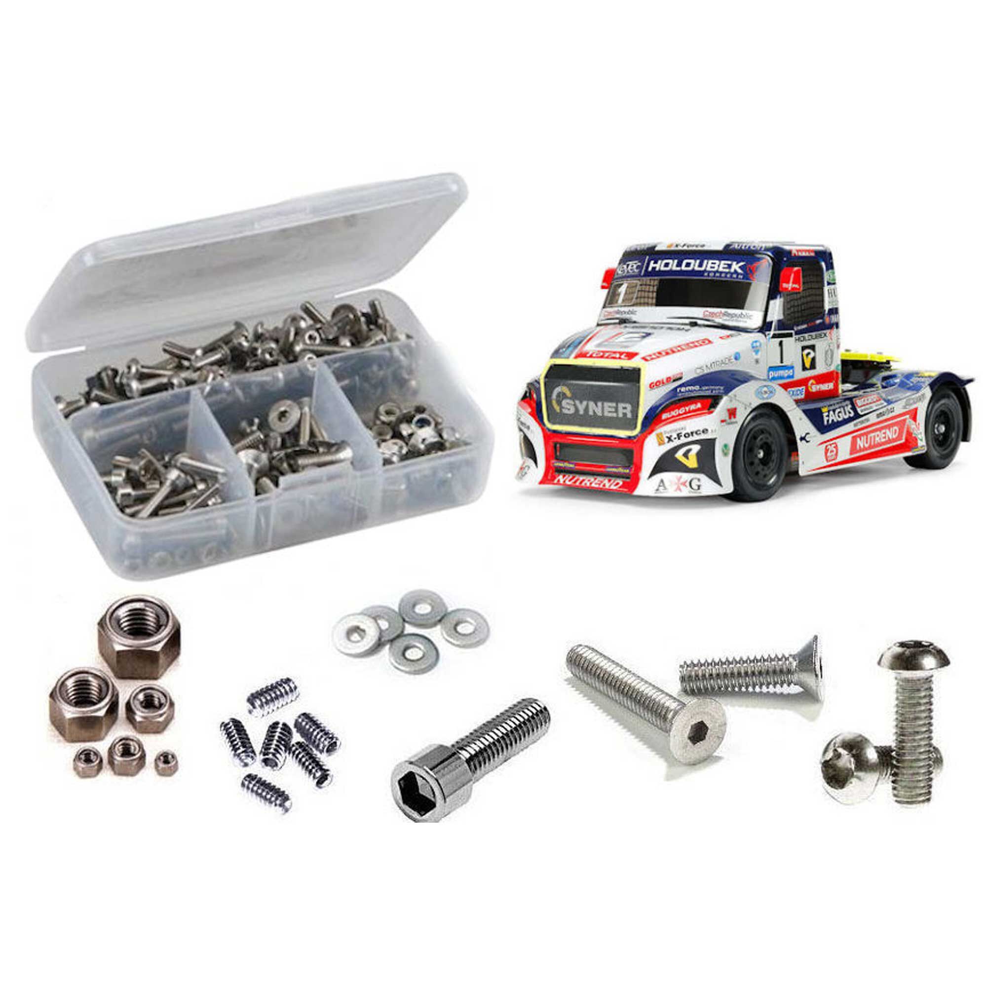 RC Screwz Stainless Steel Screw Kit, 1/14 Tamiya Buggyra Fat Fox