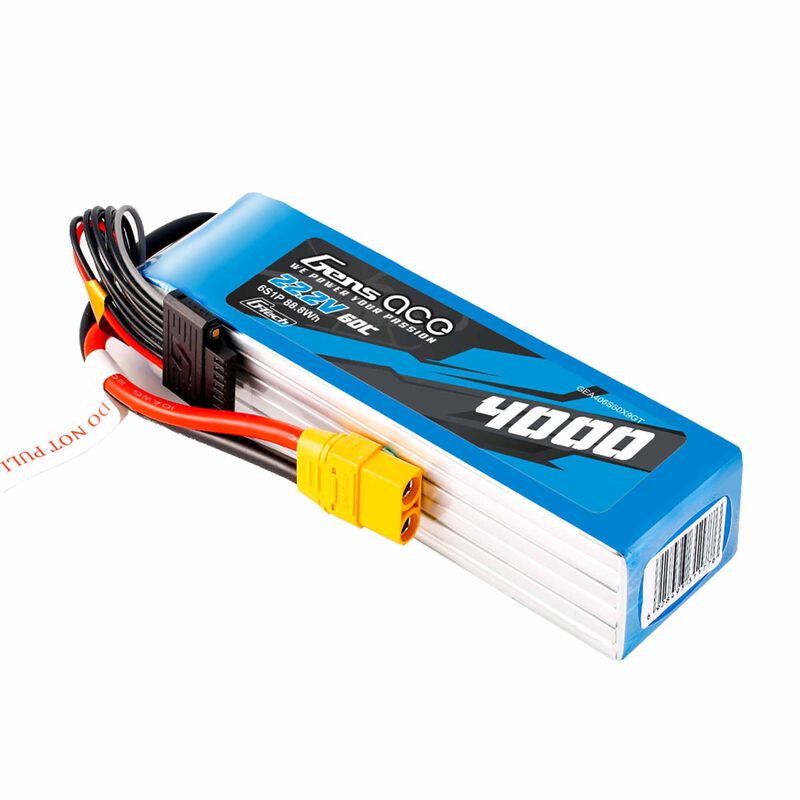 Gens Ace Batería LiPo 4S 5000mAh 14.8V 60C Con Conector XT90 – Para RC 1/8 Y 1/10