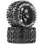 Lockup MT 2.8 Mounted Tires, Black 14mm Hex (2)