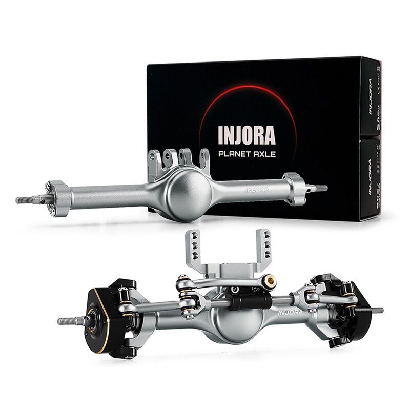 INJORA Aluminum +7mm Planet Axles, Silver, 1/18 Traxxas TRX-4M