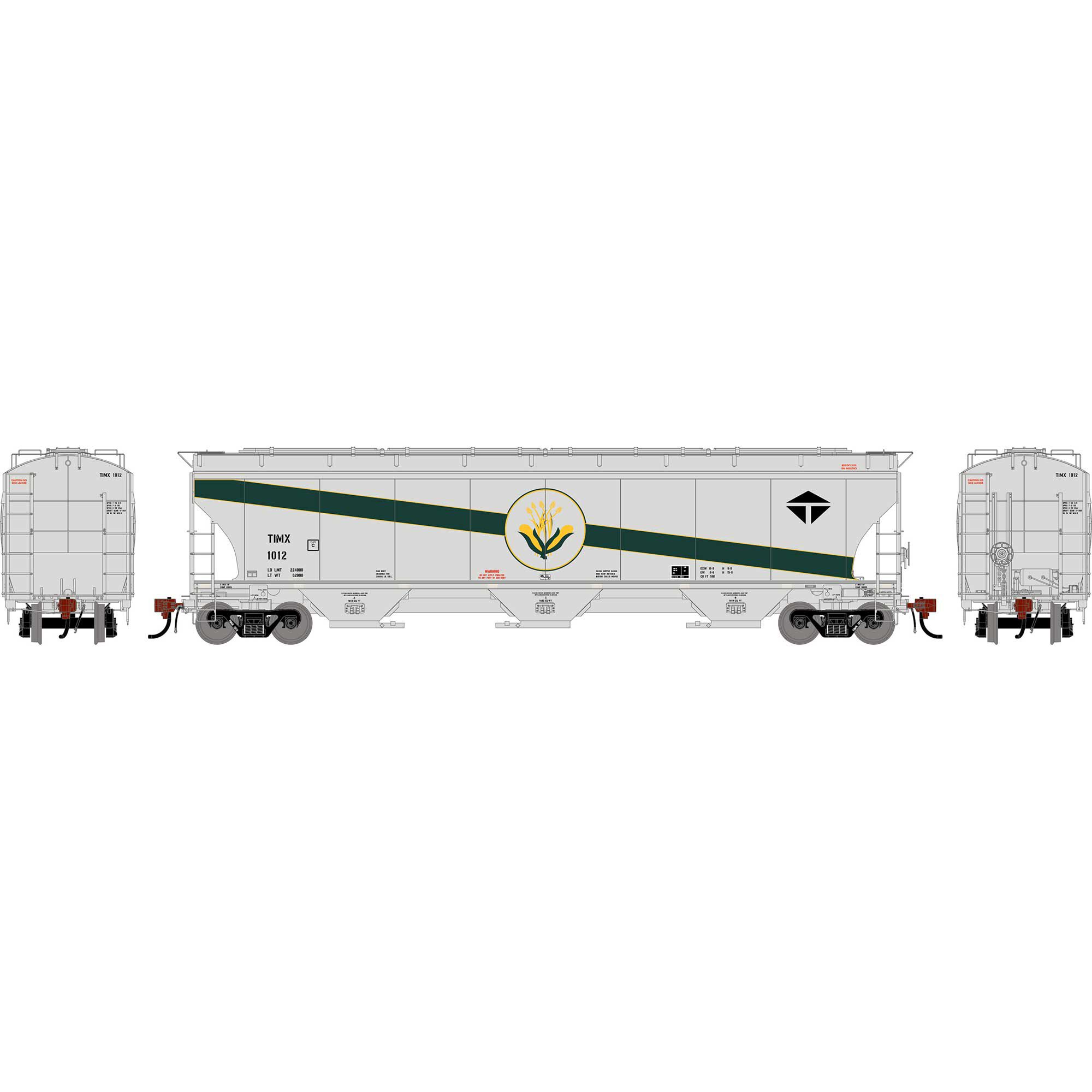 Athearn Genesis HO GEN Trinity 5161 Covered Hopper, TIMX #1012