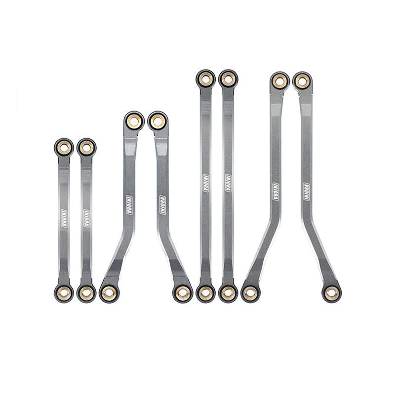 INJORA Aluminum High Clearance Link Set, Grey, 1/18 Traxxas TRX-4M Defender/ Bronco
