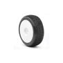 1/8 Impact Soft Long Wear Pre-Mounted Tires, White EVO Wheels (2): Buggy