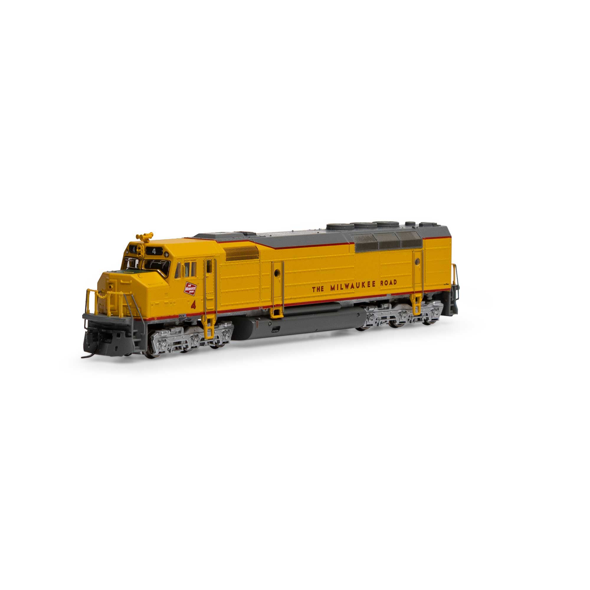 Athearn Athearn N FP45 with DCC & Sound, MILW/Yellow & Gray #4