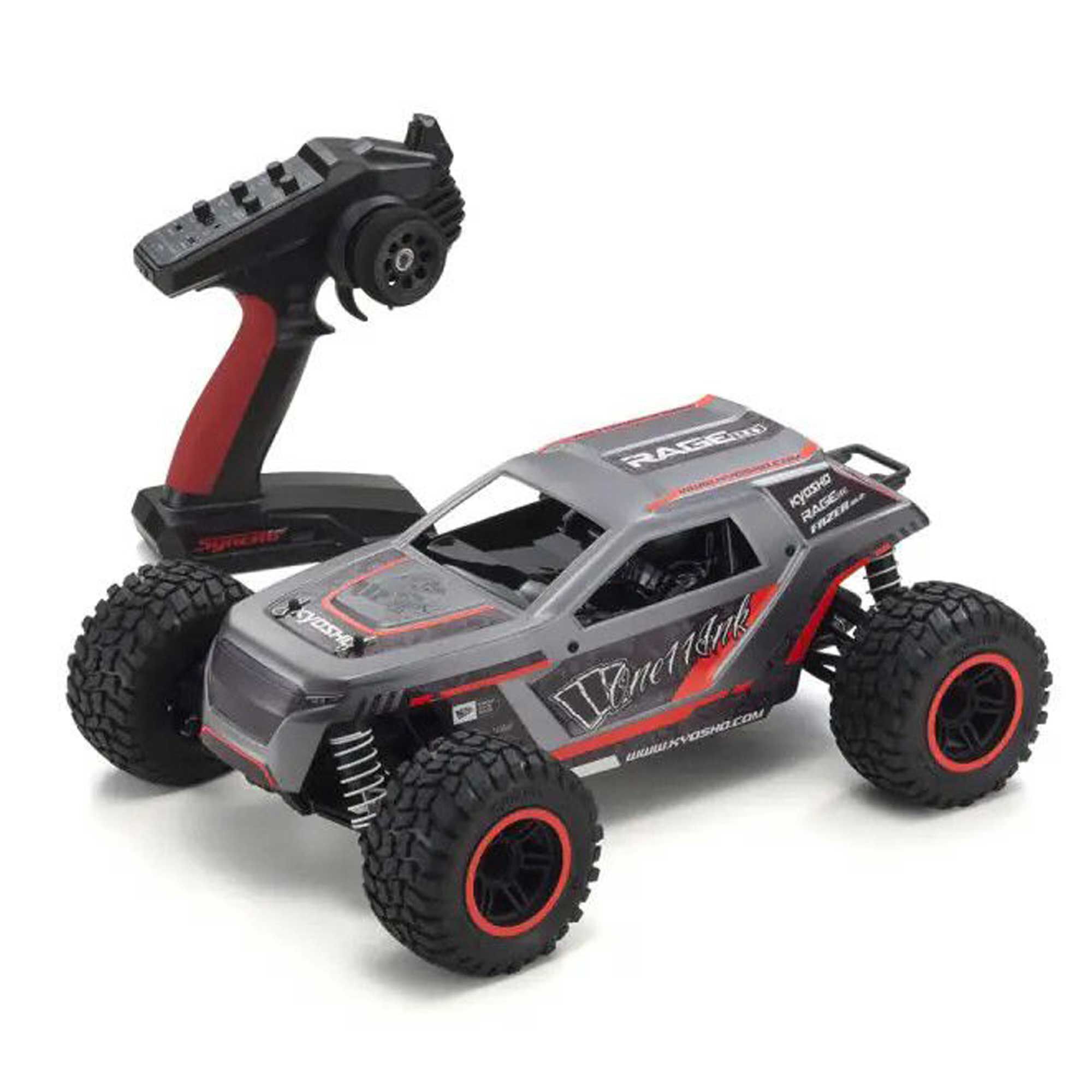 ラジコン　京商　kyosho RAGE2.0 Kyosho 1/10 Fazer Mk2 Rage 2.0 4x4 Monster Truck RTR, Red