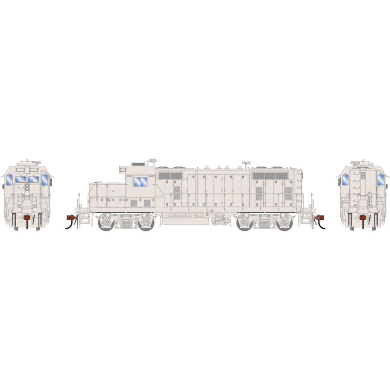HO GP7u Locomotive with DCC & Sound,  Undecorated
