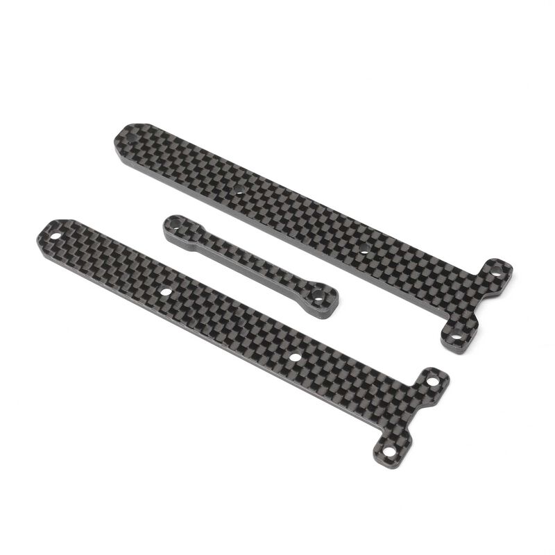 Carbon Chassis Brace Supports, 1.5 & 3.5mm: 22X-4 Carbon Chassis Brace Supports, 1.5 & 3.5mm: 22X-4