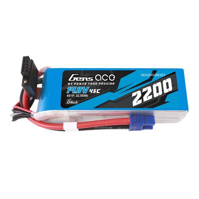 14.8V 2200mAh 4S 45C G-Tech LiPo Battery: EC3 14.8V 2200mAh 4S 45C G-Tech LiPo Battery: EC3