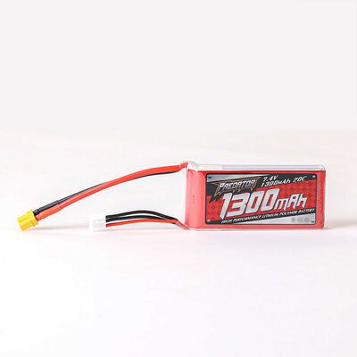 7.4V 1300mAh 2S 20C LiPo Battery: XT30 7.4V 1300mAh 2S 20C LiPo Battery: XT30