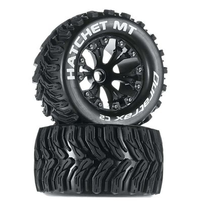 Hatchet MT 2.8" 2WD Mounted Front Tires, Black (2) Hatchet MT 2.8" 2WD Mounted Front Tires, Black (2)