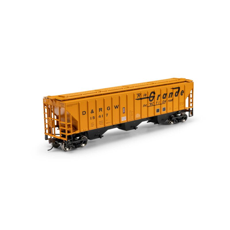 Athearn HO ATH PS 4740 Covered Hopper, DRGW #15417 Athearn HO ATH PS 4740 Covered Hopper, DRGW #15417