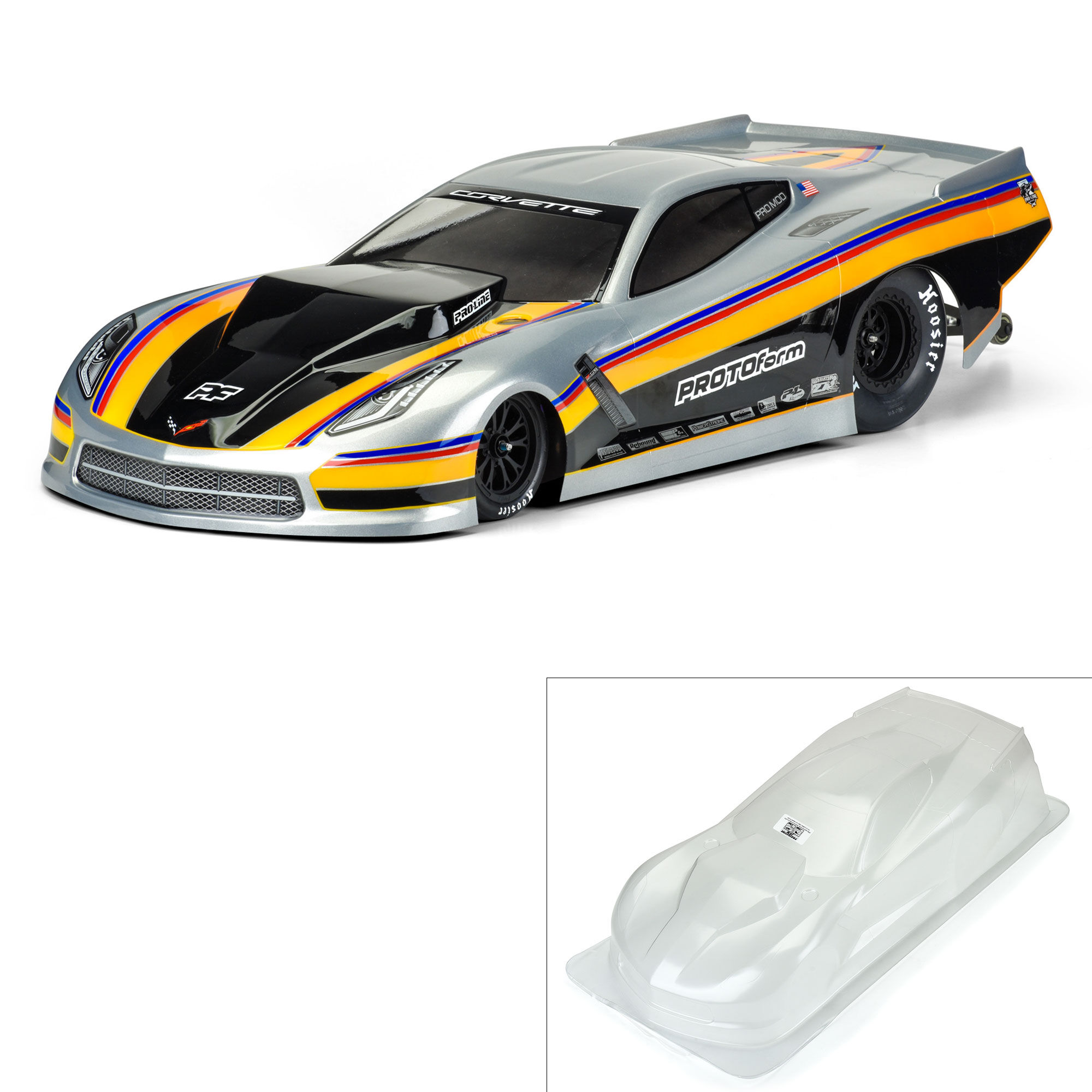 Pro-Line Chevrolet Corvette C7 Pro-Mod Clear Body for Slash 2wd