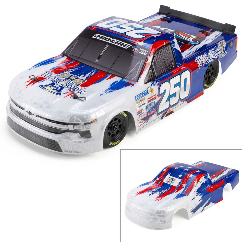 Pro-Line Racing 1/12 Pre-Cut/Pre-Painted 2024 Chevrolet Silverado NASCAR Truck Series America 250 Body: Losi NASCAR® Race Car