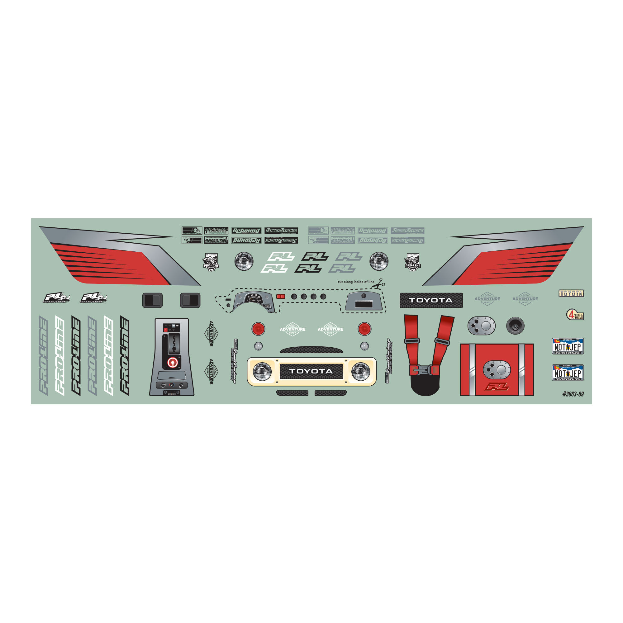 �˾���ũ PRO366300 [PROLINE-RACING] 3663-00 1/24 1979 Toyota Land Cruiser FJ40 Clear Body with Trail Cage: SCX24 4