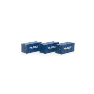 HO RTR 20' Corrugated Container, MOCU #2 (3) HO RTR 20' Corrugated Container, MOCU #2 (3)