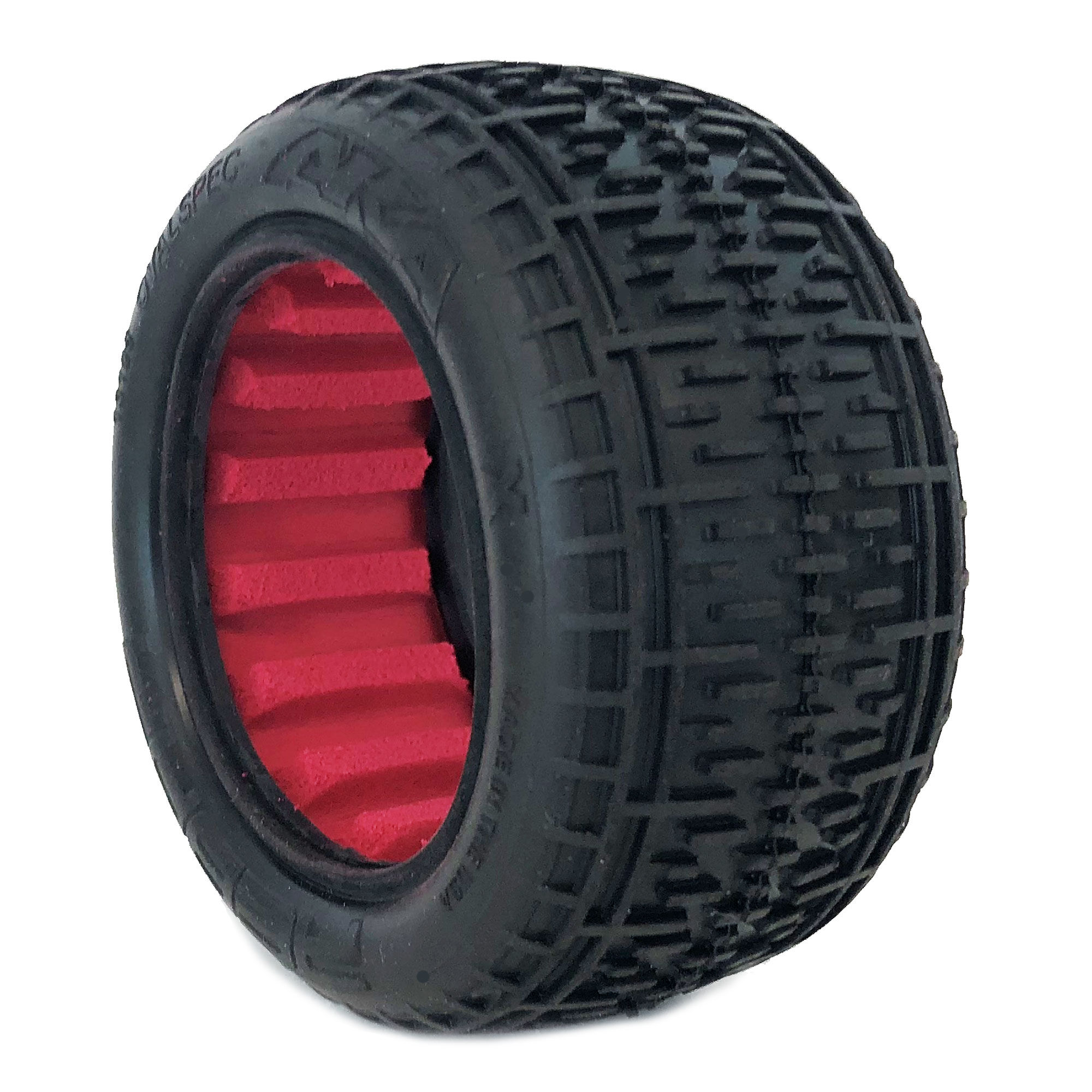 AKA PRODUCTS, INC. 1/10 Rebar Rear Tires, Soft with Red Inserts (2