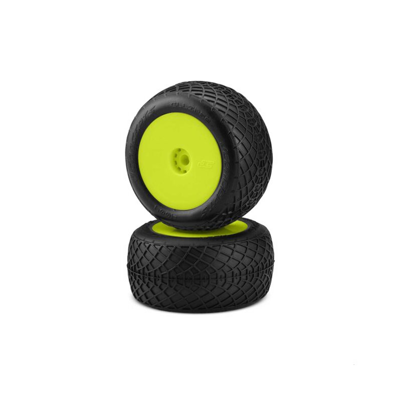 Ellipse Tires, Rear Mounted Yellow Wheels, Green Compound (2): Mini-T/B