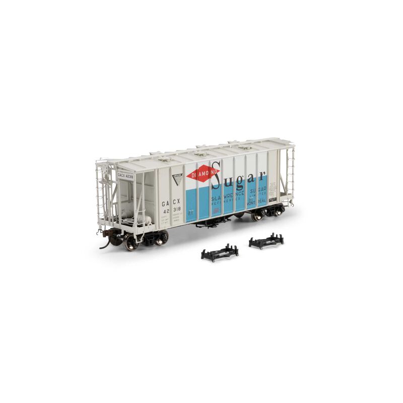 Athearn Genesis HO GEN GATC 2600 Airslide Covered Hopper, GACX/Diamond Sugar #42318