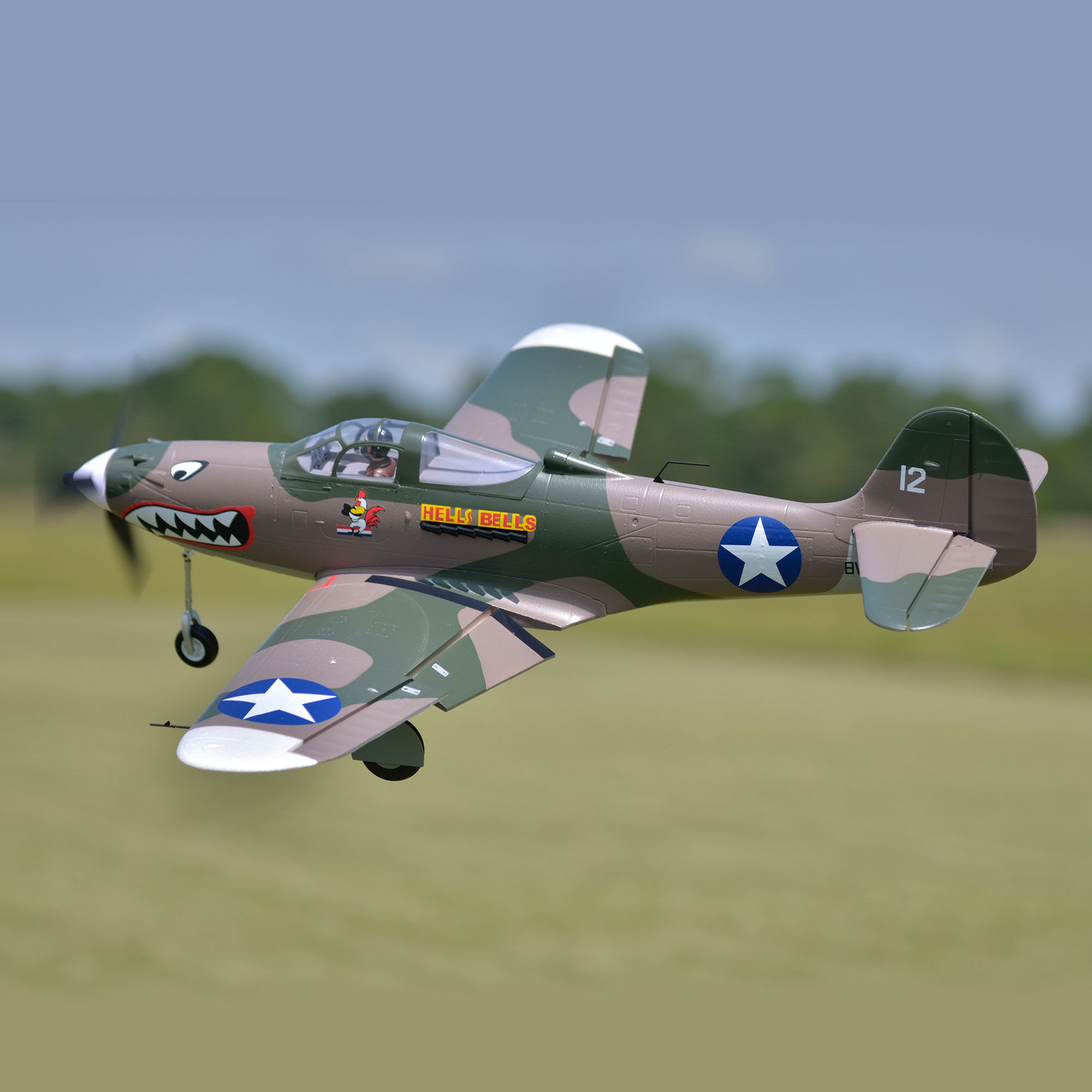 格安販売の 980mm: PNP, Bells Hells P-39 FMS Camo Hobby Horizon | ホビーラジコン