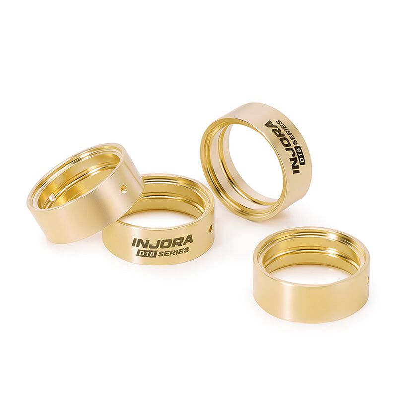 INJORA Brass 0.7" D18 Beadlock Wheel Clamp Rings, 1/30 Axial SCX30 (4)