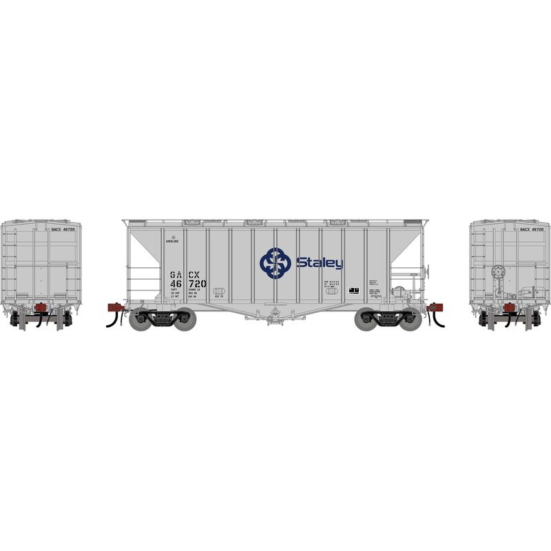 HO GEN GATC 2600 Airslide Covered Hopper, Late GACX 'Staley' #46720