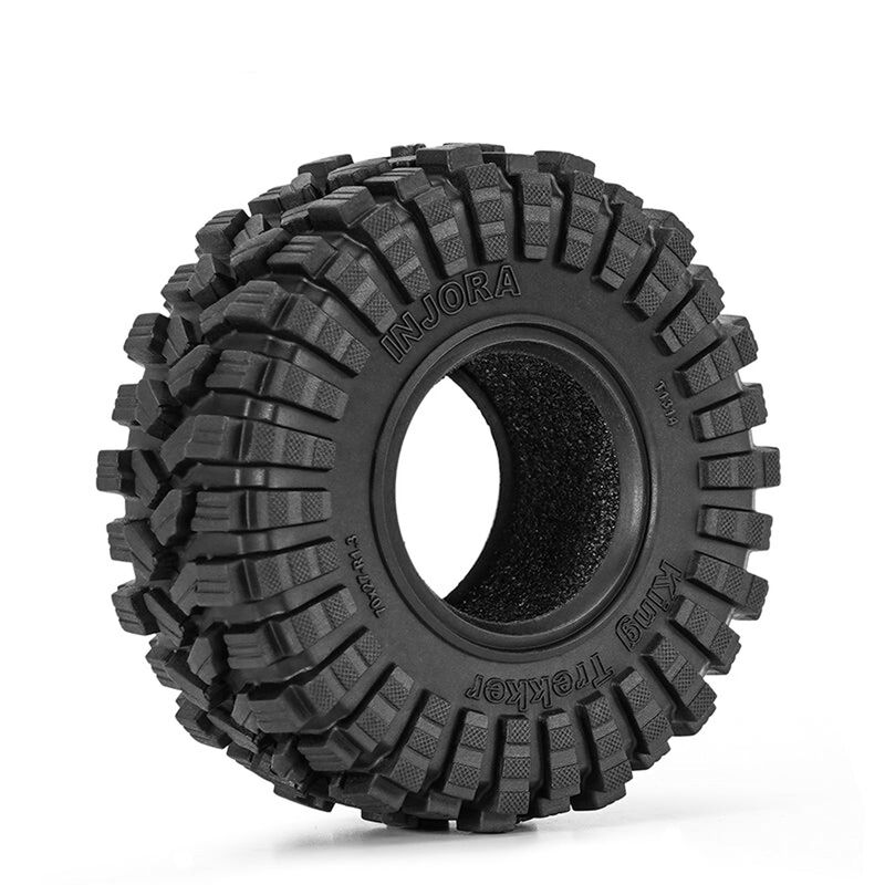 INJORA 1/18 King Trekker Front/Rear 1.3" Rock Crawler Tires & Inserts (4)