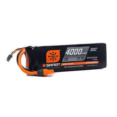 11.1V 4000mAh 3S 30C Smart LiPo Battery: IC3 11.1V 4000mAh 3S 30C Smart LiPo Battery: IC3
