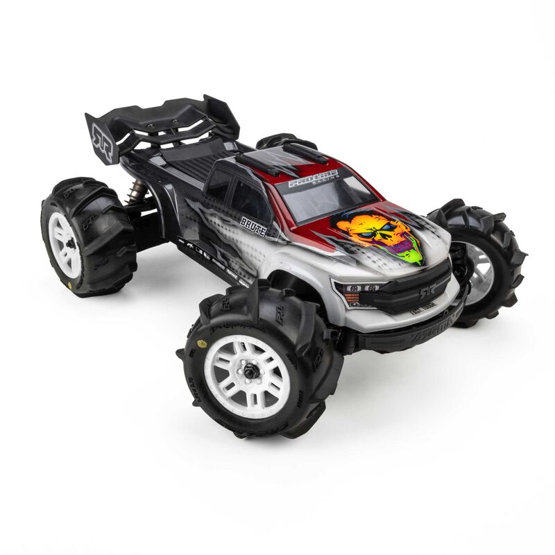 Pro-Line Racing 1/16 Dumont Front/Rear Paddle Tires Mounted 12mm White Split Six (2): ARRMA MINI KRATON
