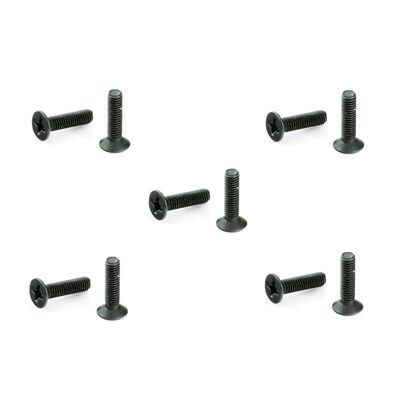 Flat Head Cross Machine Screw 3x12mm (10) Flat Head Cross Machine Screw 3x12mm (10)