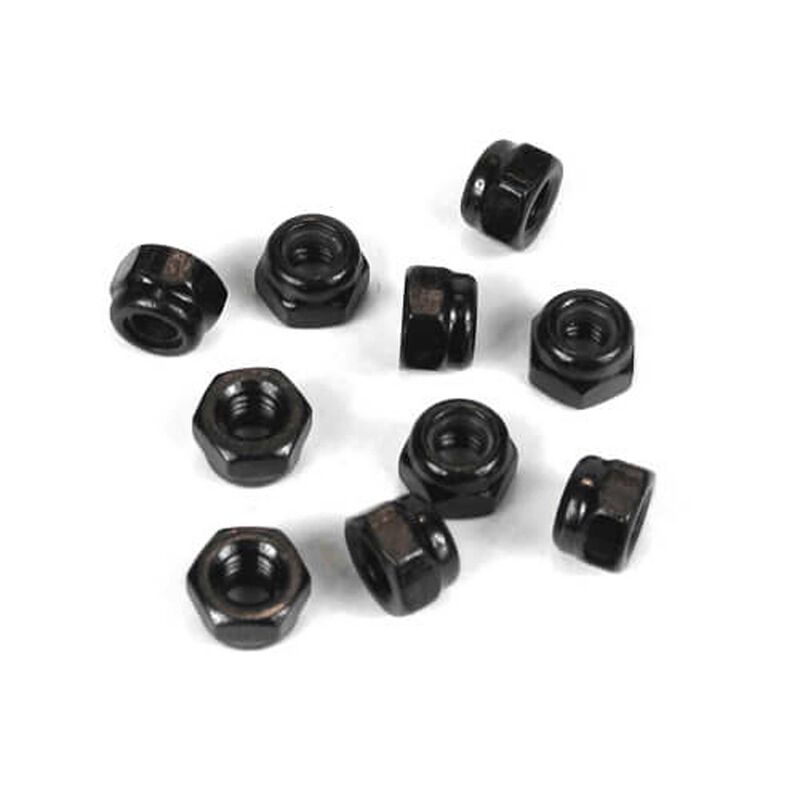 M4 Locknuts, Black (10)