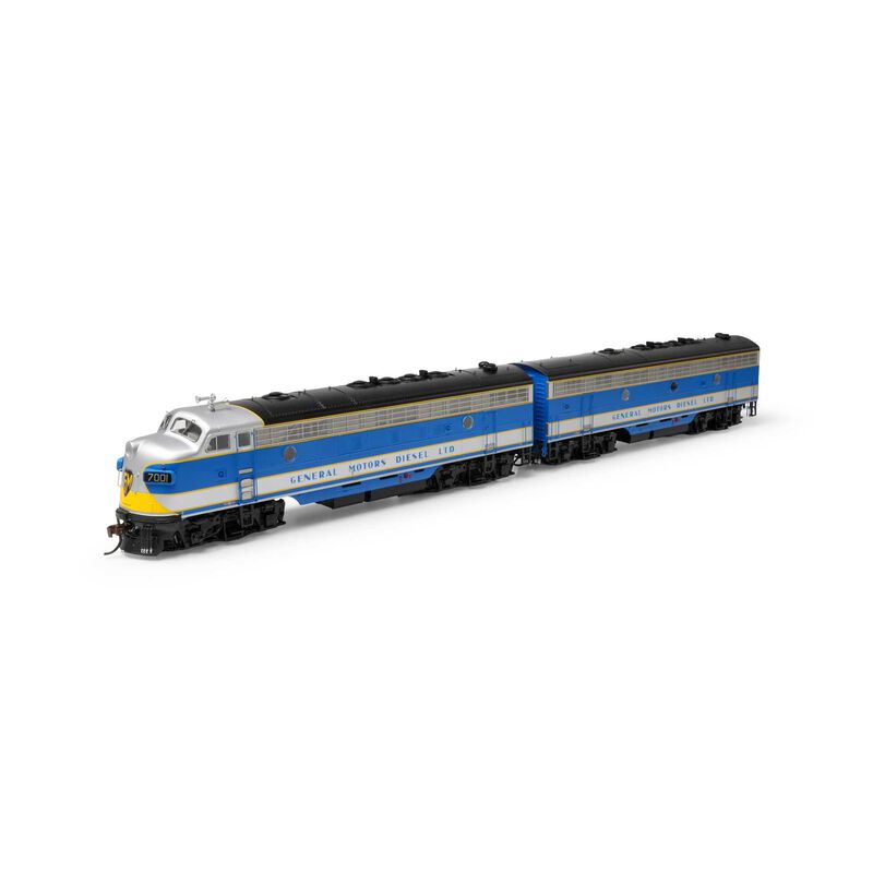Athearn HO FP7/F7B Locomotive with DCC & Sound, EMD Demo #7001/7002 Athearn HO FP7/F7B Locomotive with DCC & Sound, EMD Demo #7001/7002