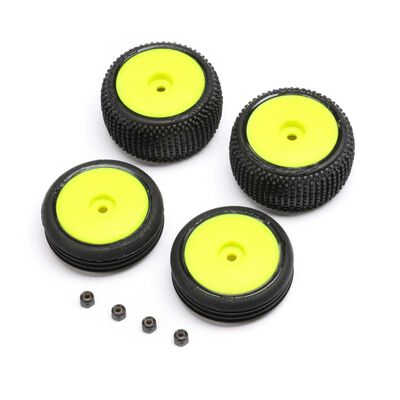 Tires & Wheels Mounted, Yellow: Micro-B Tires & Wheels Mounted, Yellow: Micro-B
