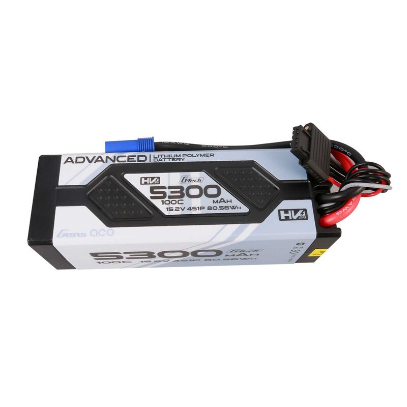 15.2V 5300mAh 4S 100C G-Tech Smart Advanced Hardcase LiHV Battery: EC5