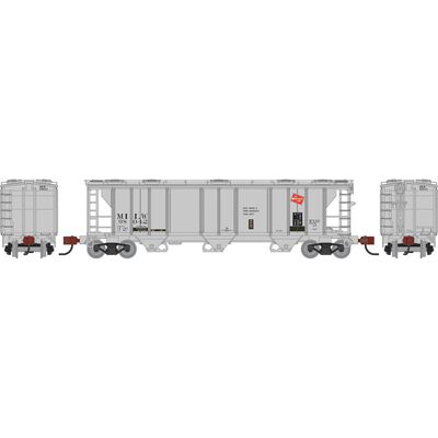 N PS-2 2893 3-Bay Covered Hopper, MILW Primed For Grime #98042 N PS-2 2893 3-Bay Covered Hopper, MILW Primed For Grime #98042