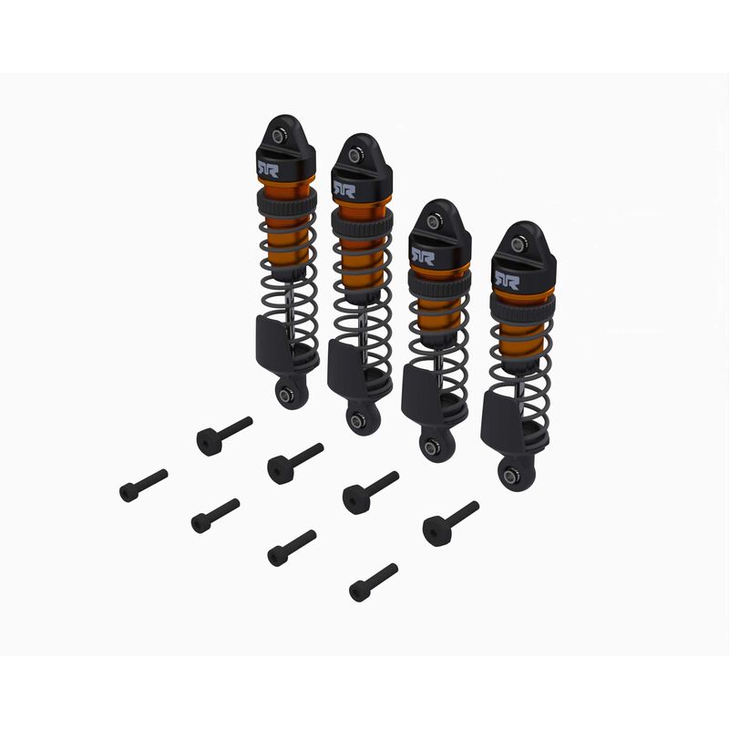 ARRMA Shock Set, Front/Rear Assembled, 700cSt Oil, Orange, (4Pcs): MINI