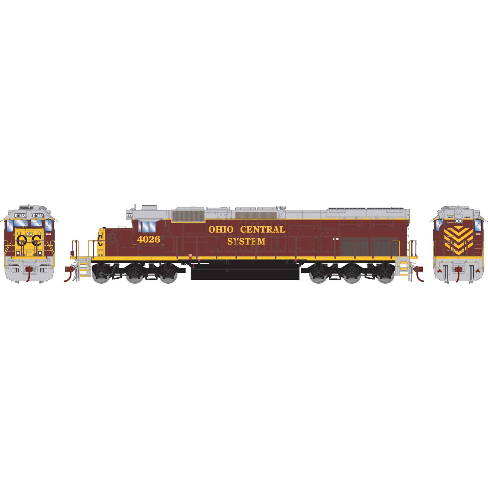 HO RTR SD40T-2, Ohio Central #4026