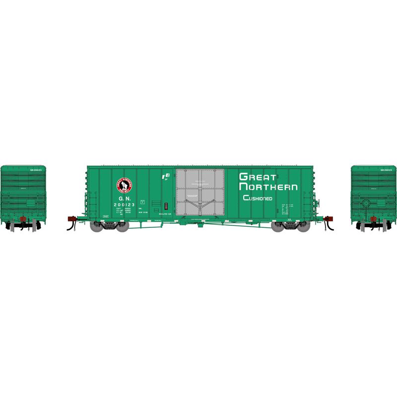 Athearn Genesis HO GEN 50' PC&F Box Car w/10'6" Plug Door, GN 'Glacier Green' #200123