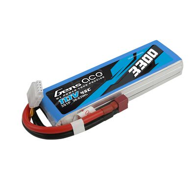 11.1V 3300mAh 3S 45C LiPo Battery: Deans 11.1V 3300mAh 3S 45C LiPo Battery: Deans