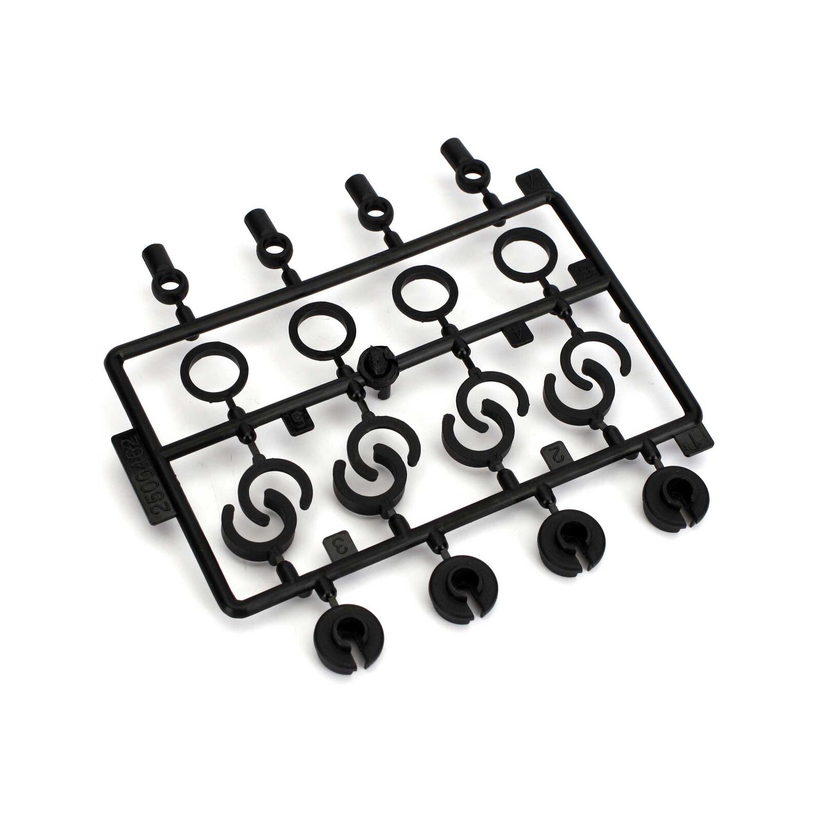 Shock End, Spring Cup, Spring Clip Set: All ECX 1/10 2WD