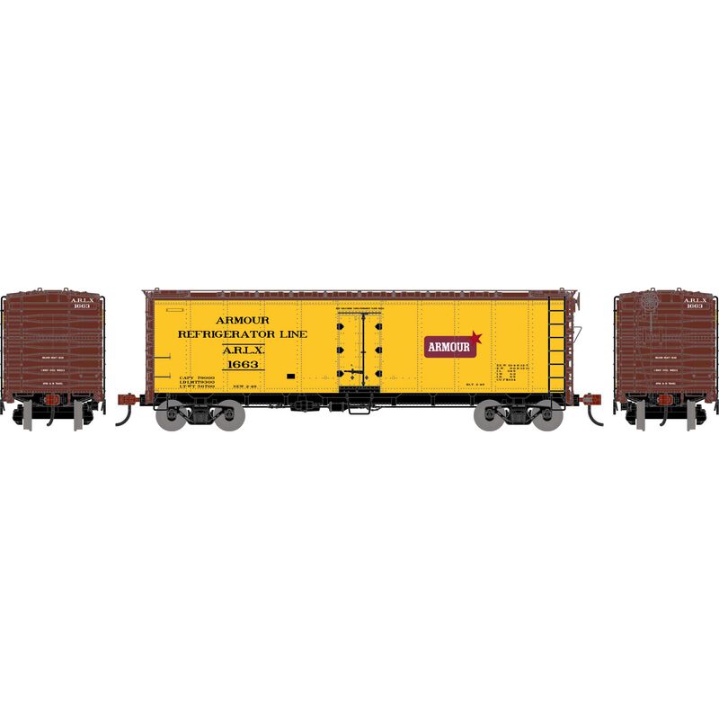 HO ATH 40' Steel Refrigerator Car, ARLX #1663