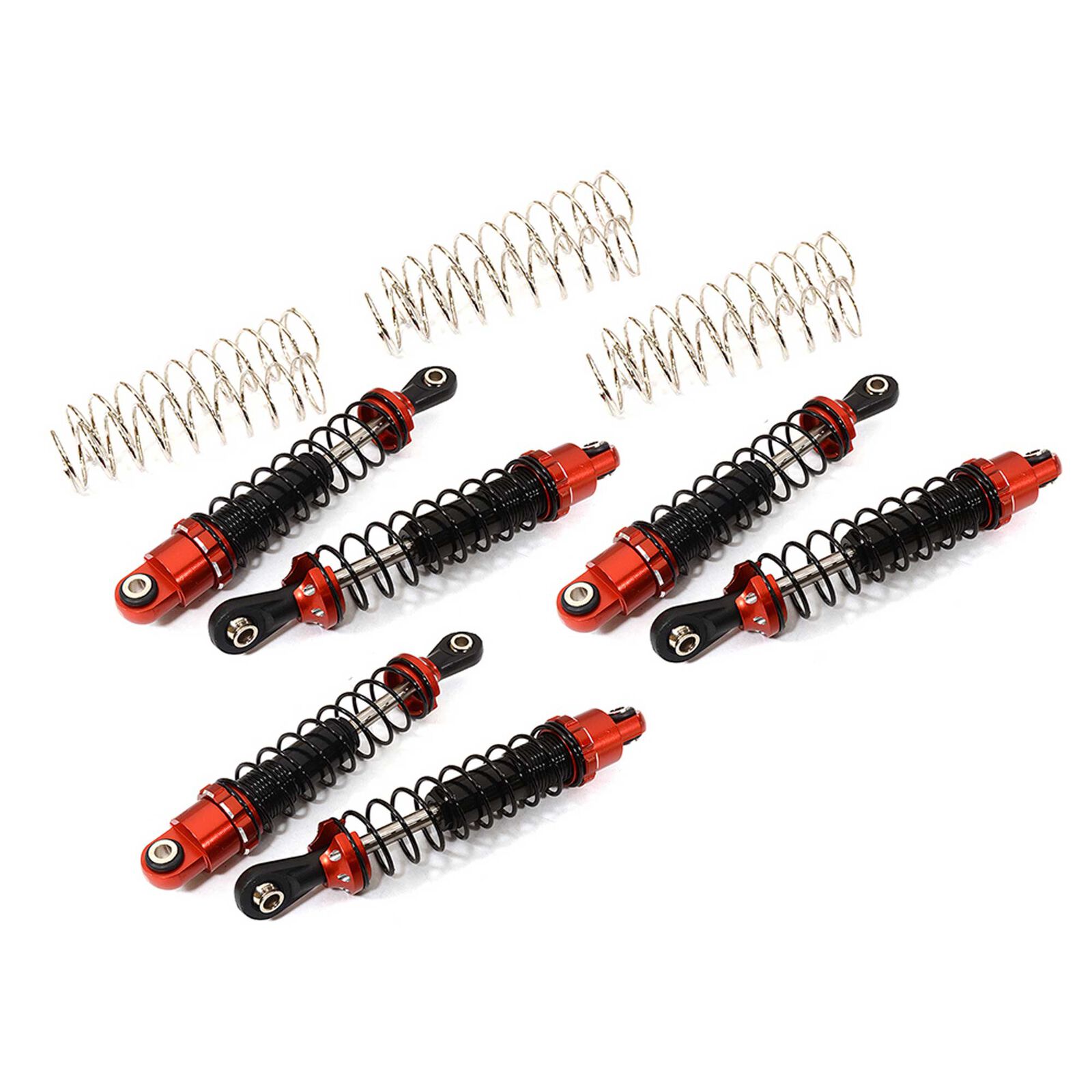 Shock Set for Axial SCX10 II 6X6 90mm, Red (6)