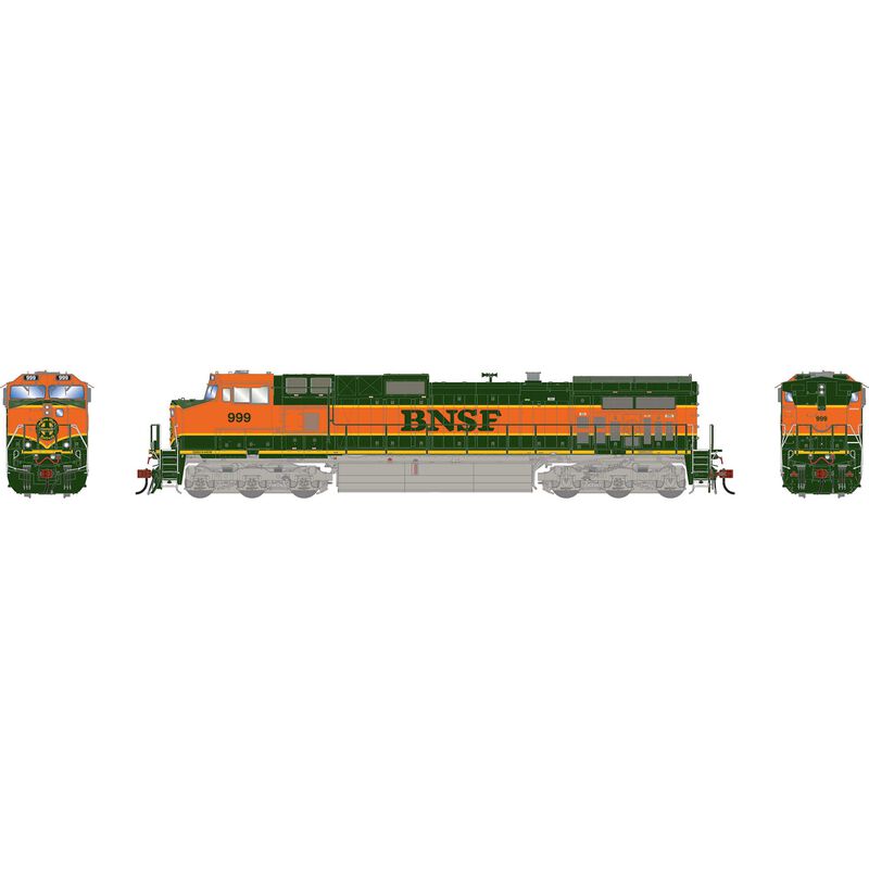 HO GE Dash 9-44CW Locomotive, BNSF Heritage I #999