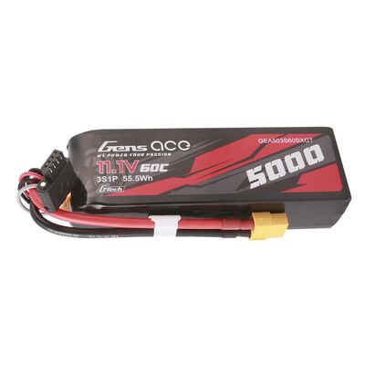 11.1V 5000mAh 3S 60C G-Tech Short-Size LiPo Battery: XT60 11.1V 5000mAh 3S 60C G-Tech Short-Size LiPo Battery: XT60